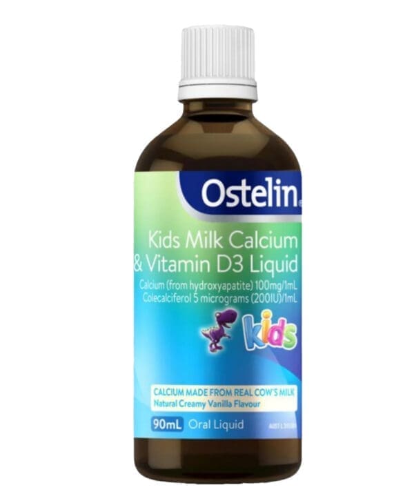Canxi Dạng Nước Ostelin Kids Milk Calcium & Vitamin D3 Liquid 90ml