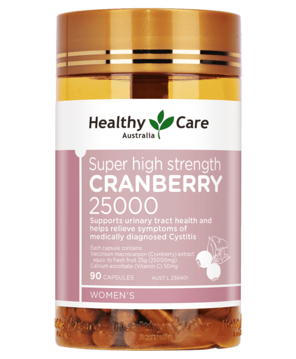 Viên Uống Hỗ Trợ Đường Tiết Niệu Healthy Care Cranberry Super High Strength 25000