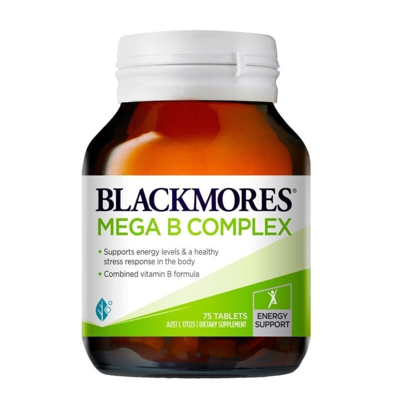 viên uống bổ sung vitamin b blackmores mega b complex 75 viên